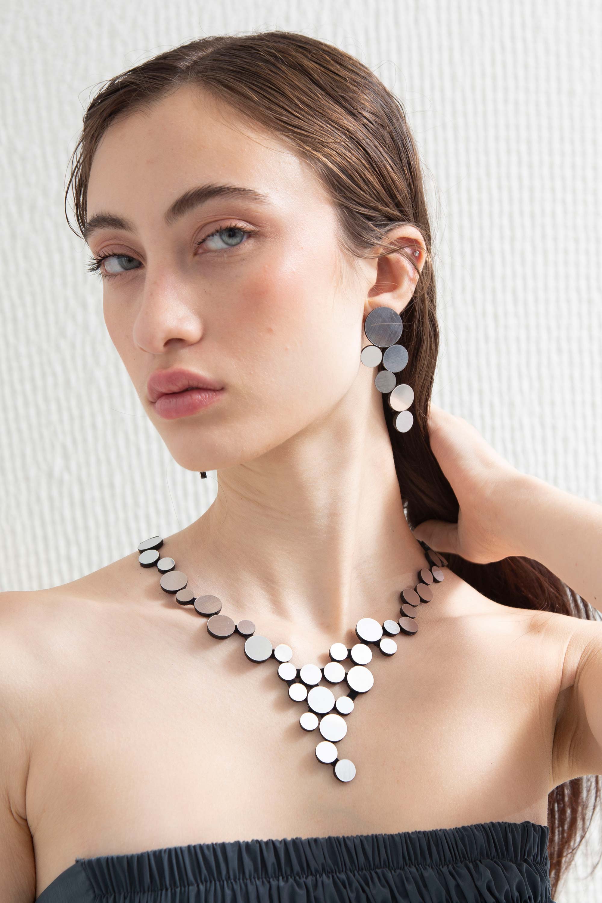 Pendientes Abstraction Largos - Plata