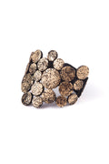 Brazalete Abstraction Asimétrico - Oro Craquelado