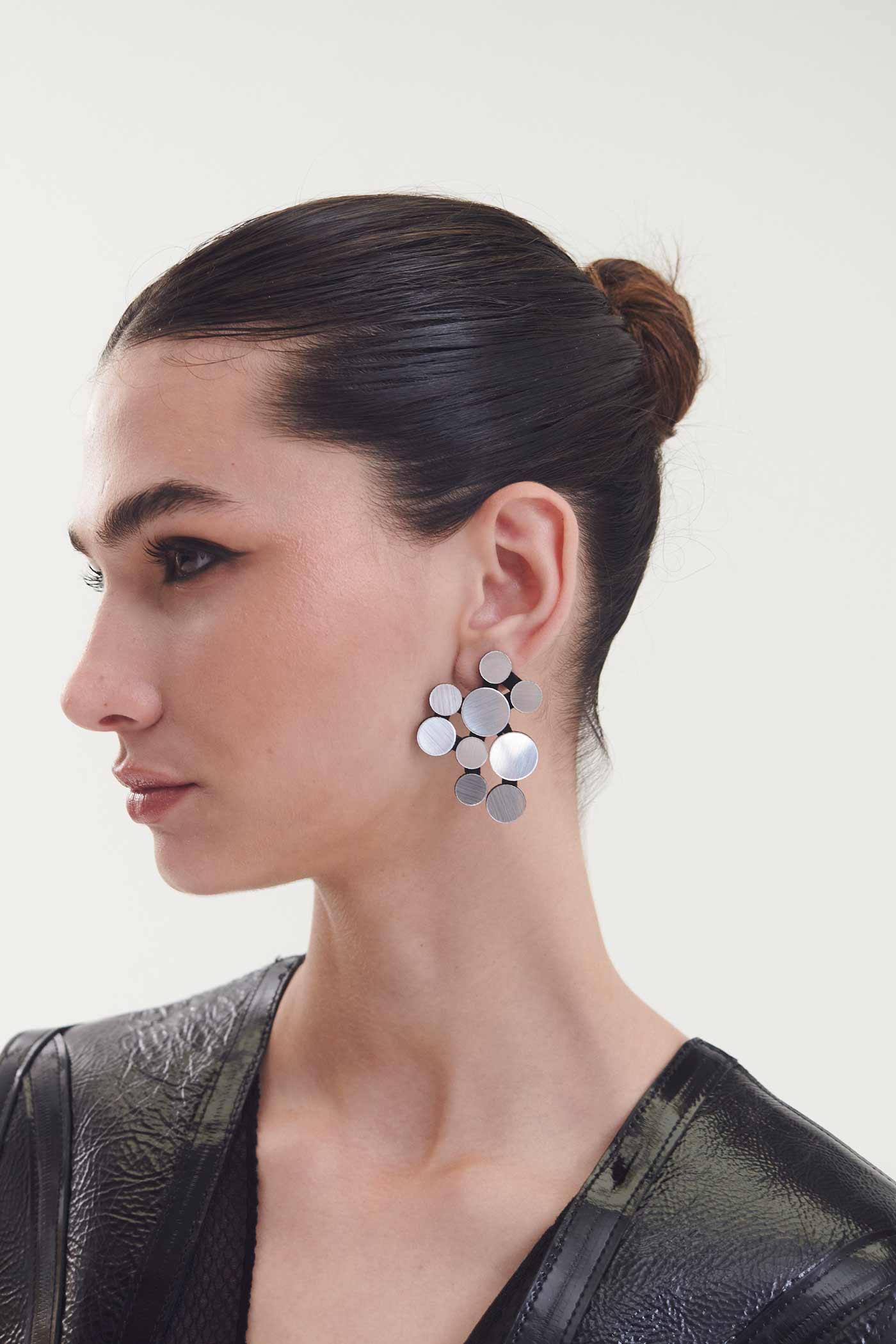 Pendientes Abstraction V - Plata