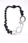 Collar Abstraction Nuevo - Plata/Negro