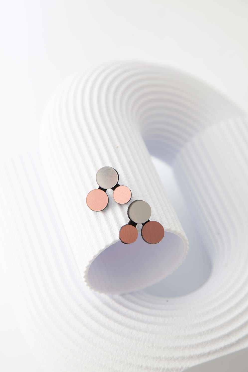 Pendientes Abstraction - Plata/Cobre