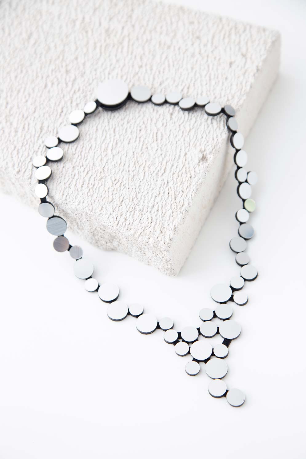 Collar Abstraction V Pequeño - Plata
