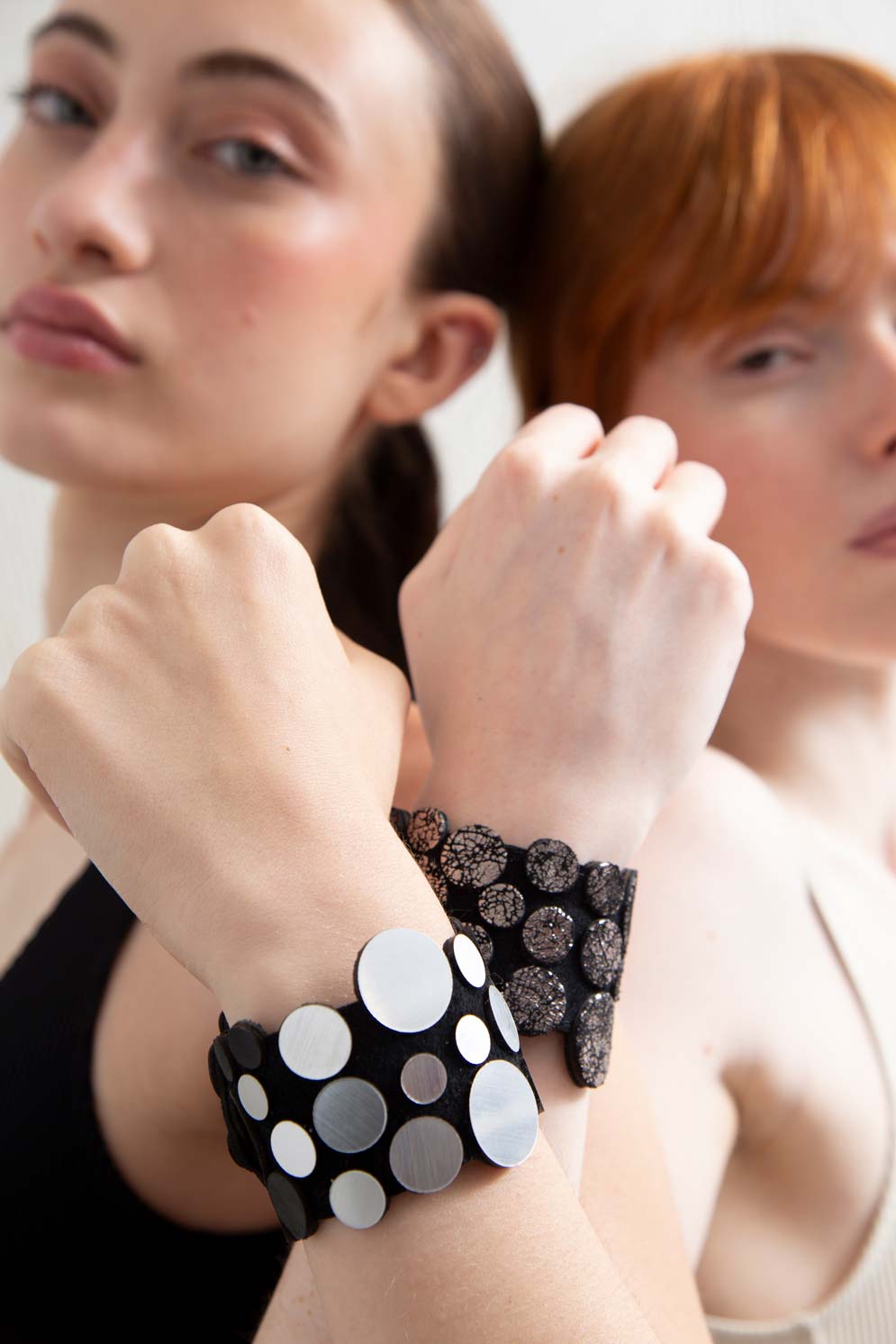 Abstraction Wrap Bracelet - Pewter