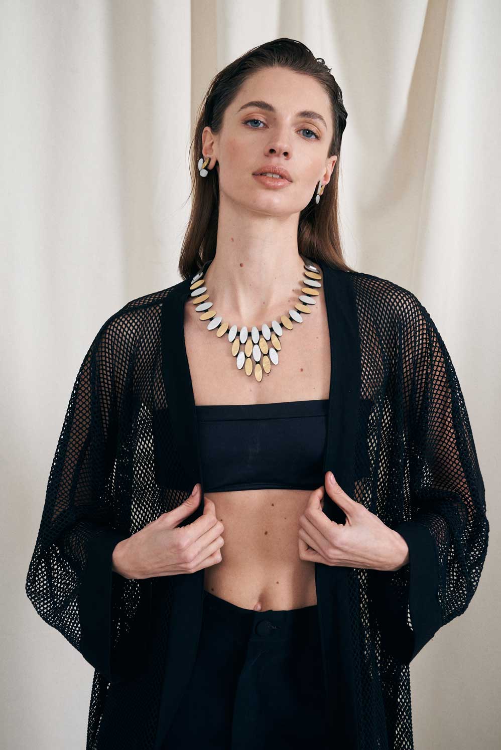 Collar Emma Cleo en Plata + Oro