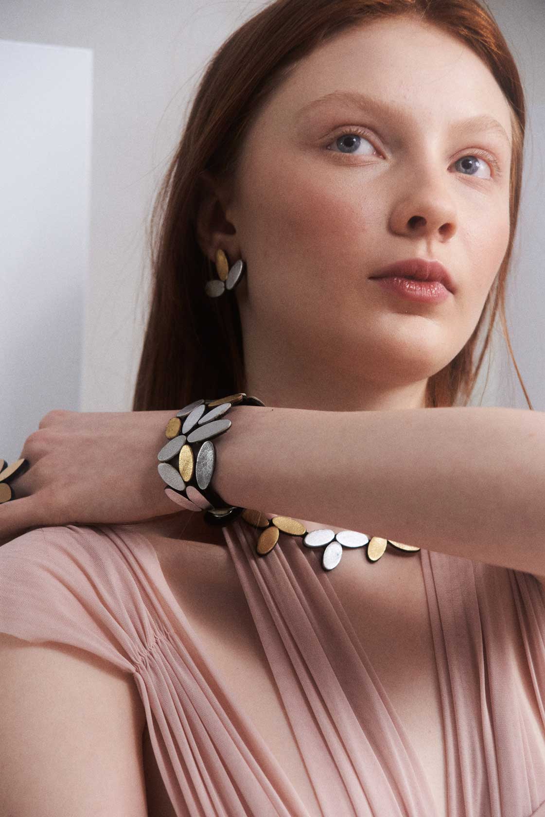 Brazalete Emma Mediano - Plata/Oro