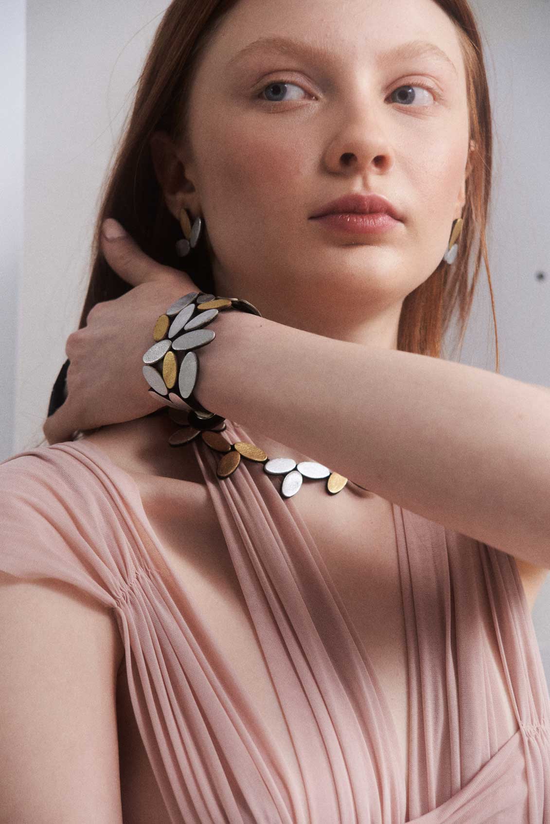 Brazalete Emma Mediano - Plata/Oro