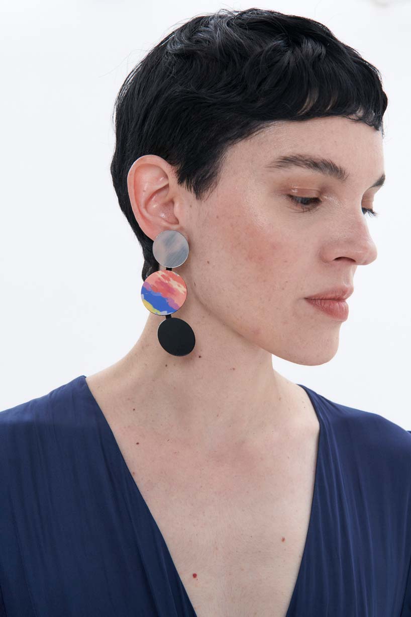 Boucles d'oreilles Cercles Ciel - Rose