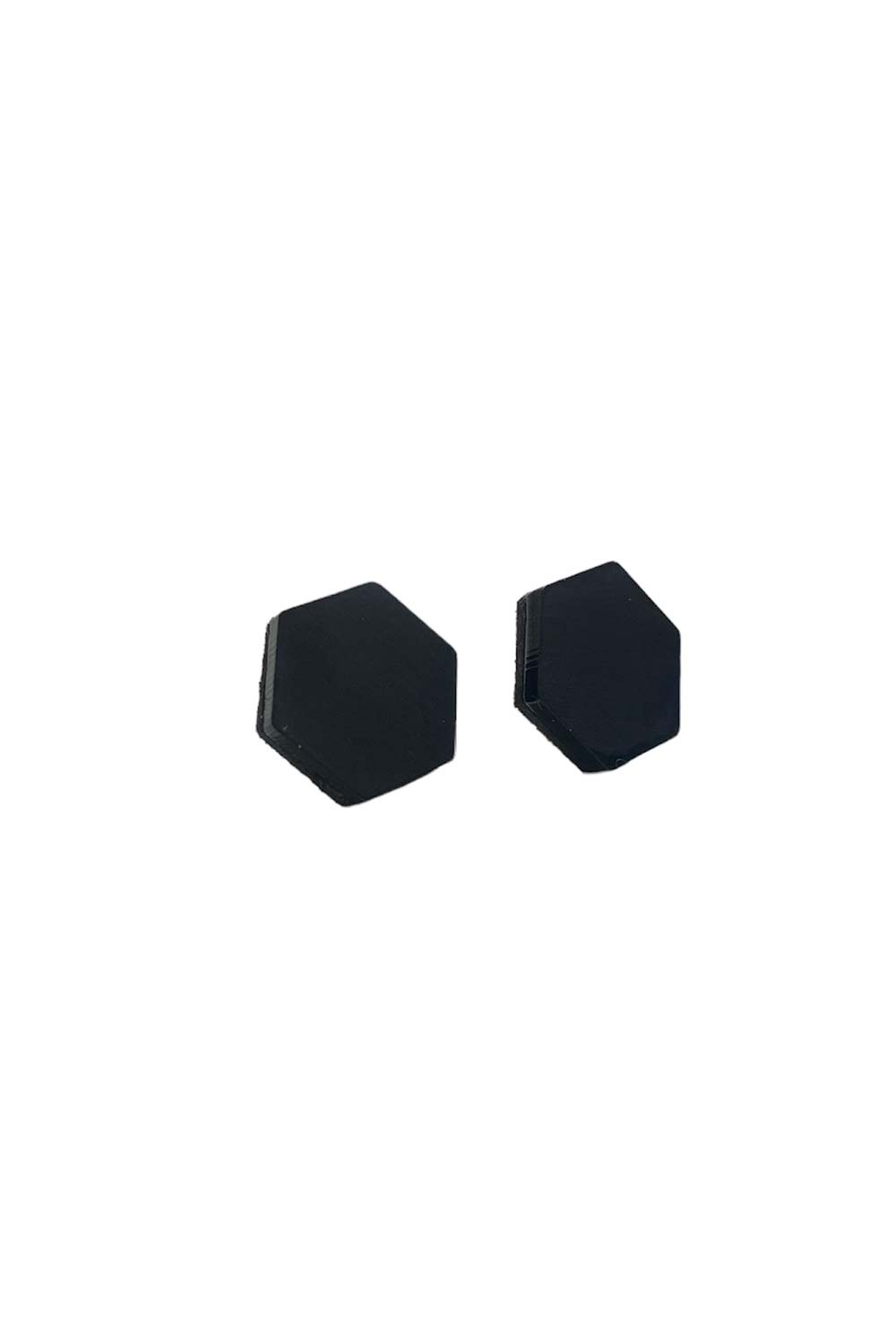 Greta Hexagon-Ohrringe Klein – Schwarz