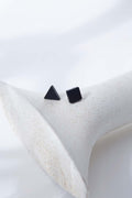 Hannah Earrings Square +  Triangle - Black