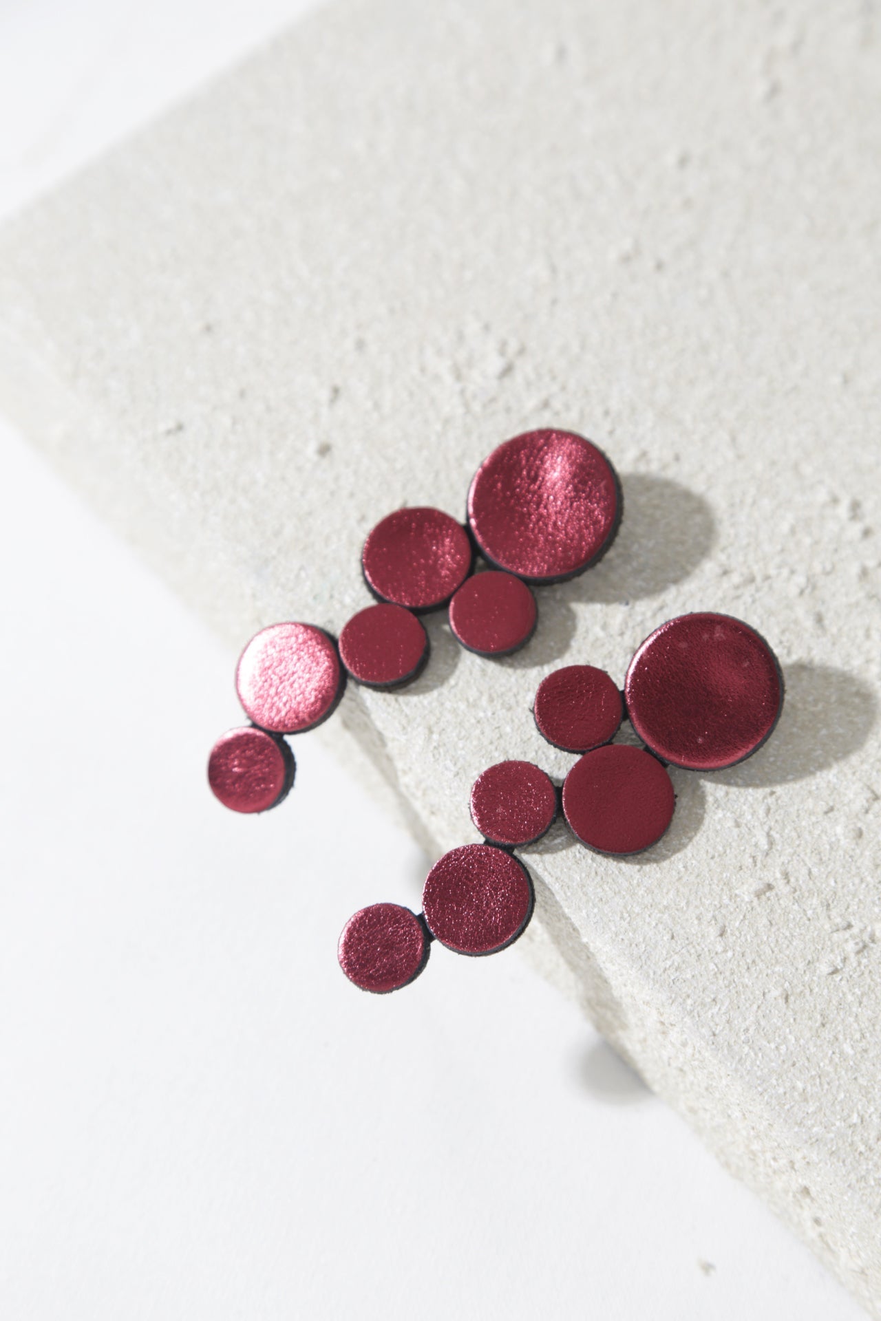 Pendientes Abstraction Largos - Burdeos