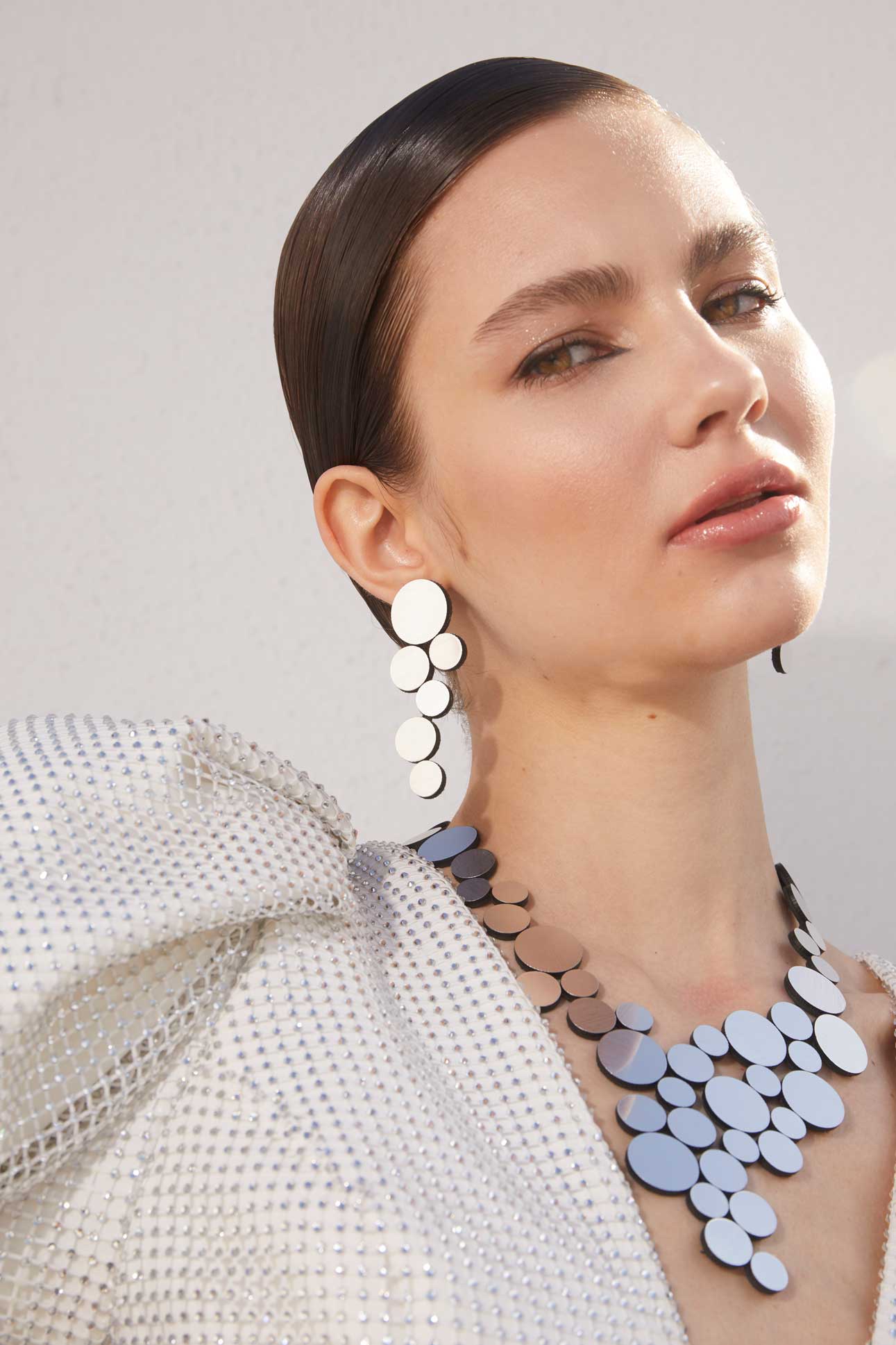 Pendientes Abstraction Largos - Plata con Clip