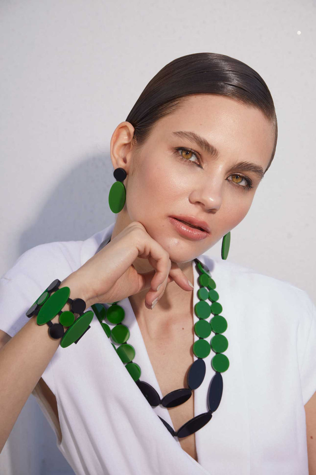 Collar Iris - Negro/Verde