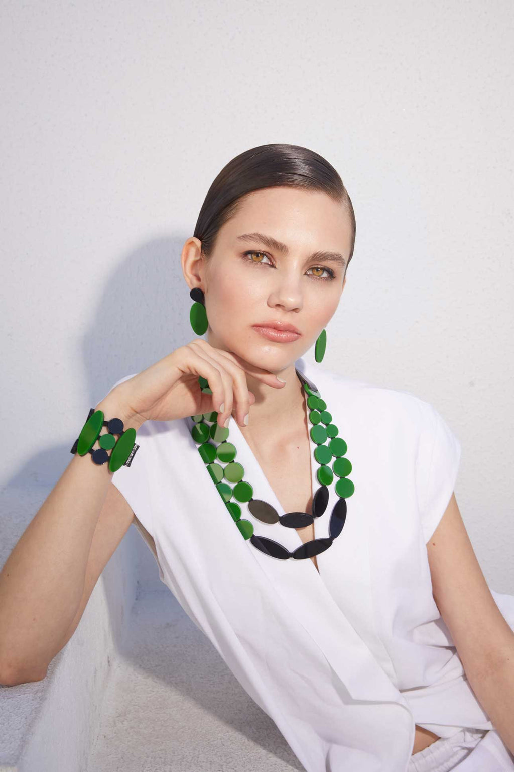 Collar Iris - Negro/Verde