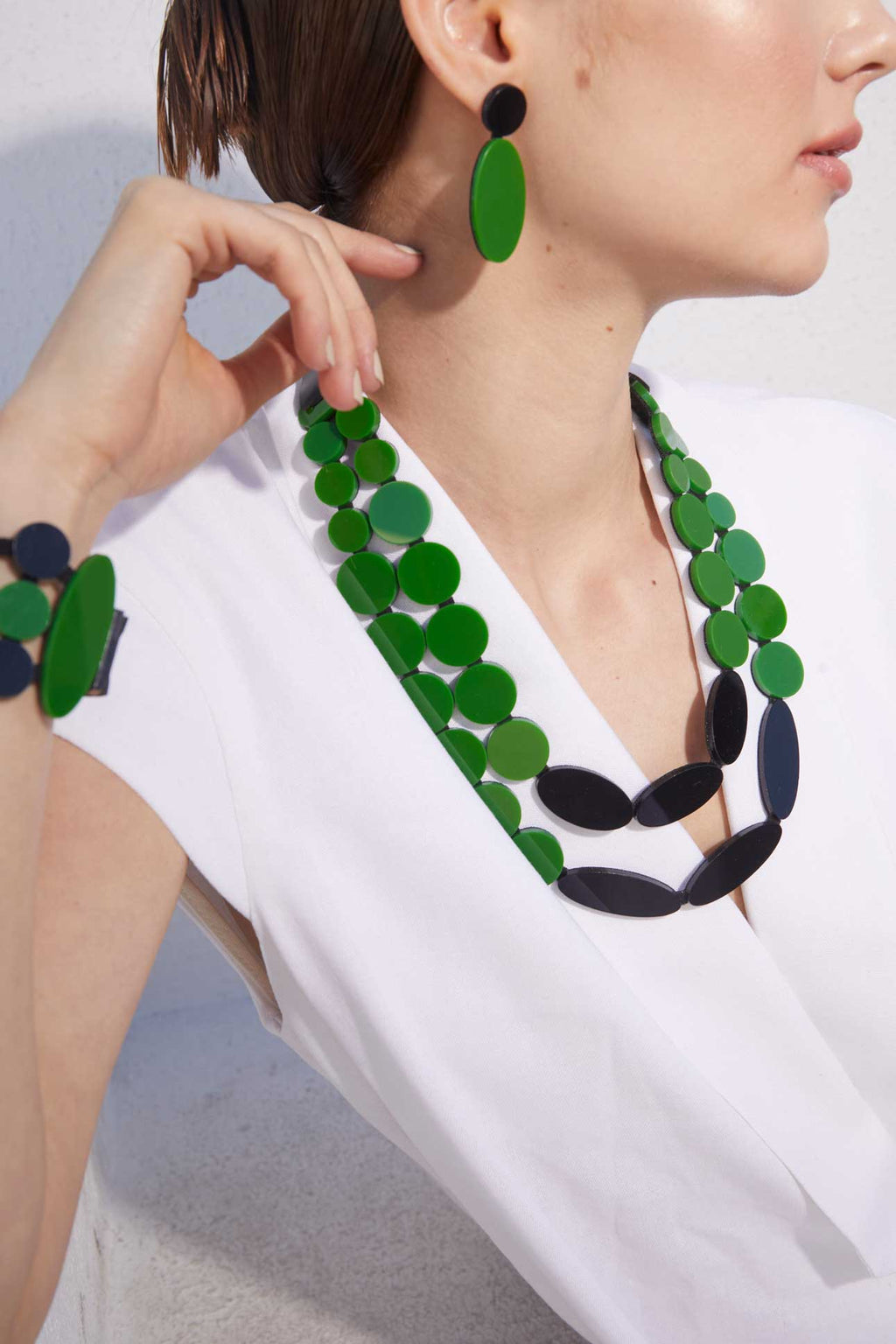 Collar Iris - Negro/Verde