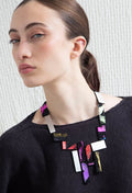 Collar Klee V - Plata/Negro/Arcoíris