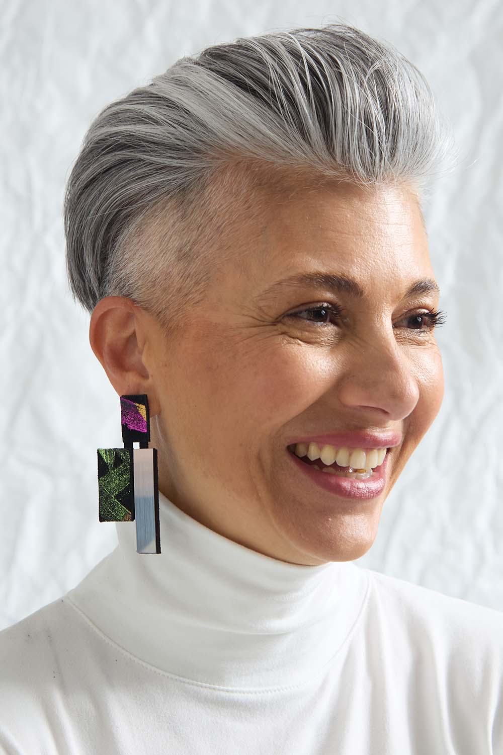 Pendientes Klee - Plata/Negro/Arcoíris