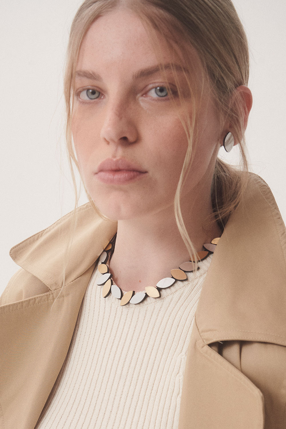 Collar Kate Leaves Redondo - Plata/Oro