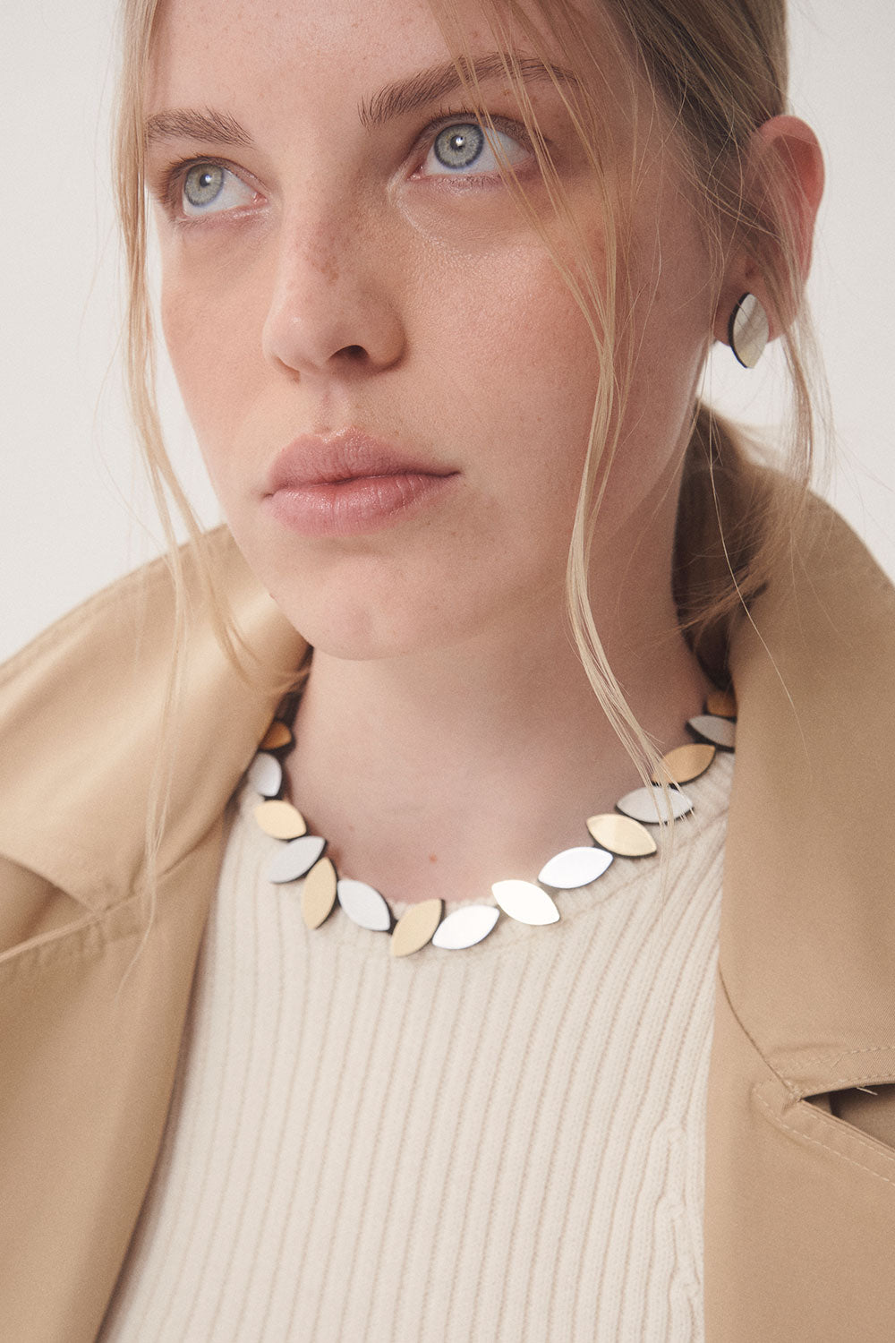 Collar Kate Leaves Redondo - Plata/Oro