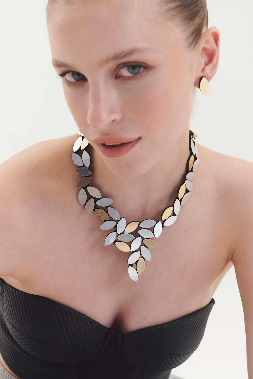 Collar Kate Leaves V - Plata/Oro