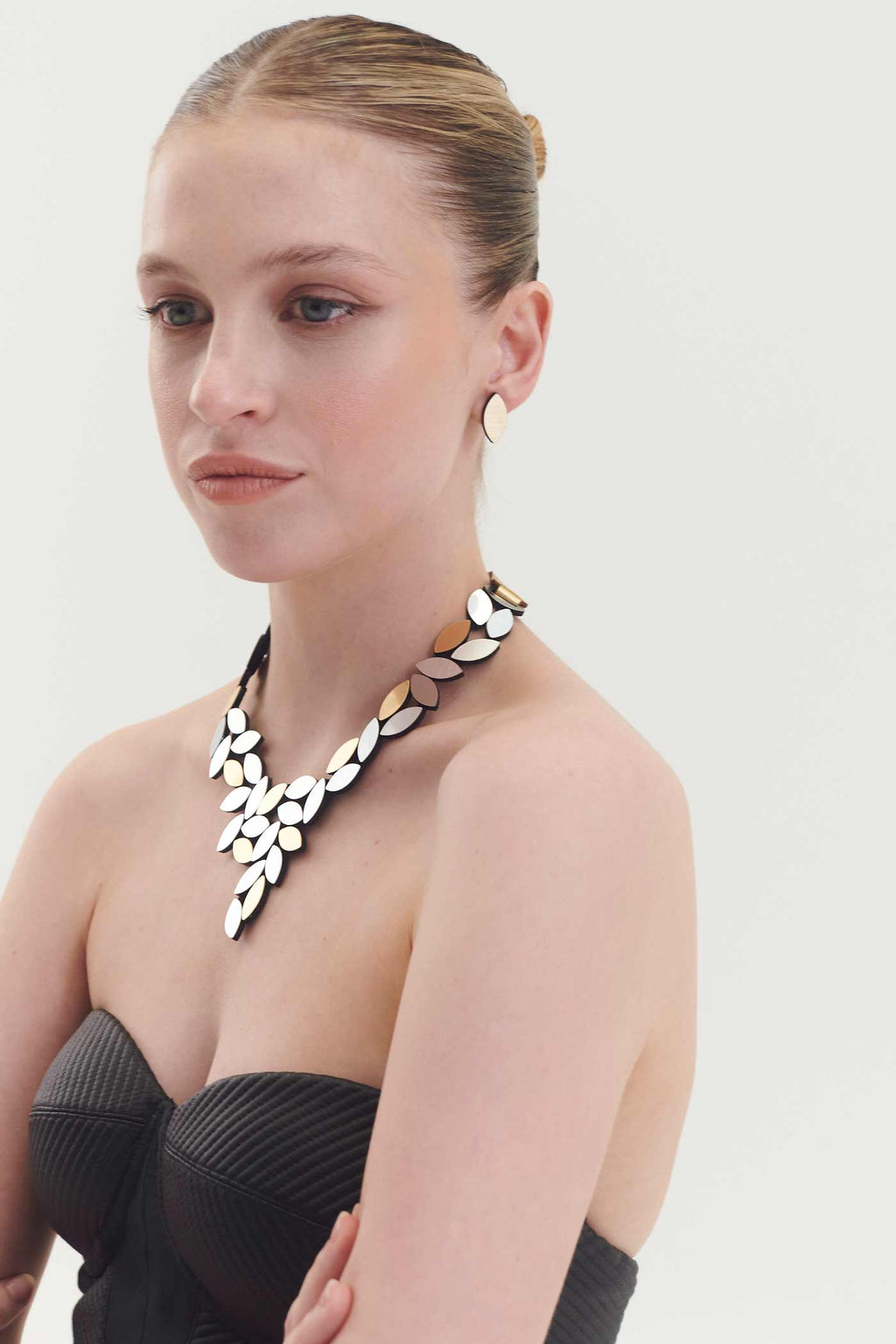 Collar Kate Leaves V - Plata/Oro