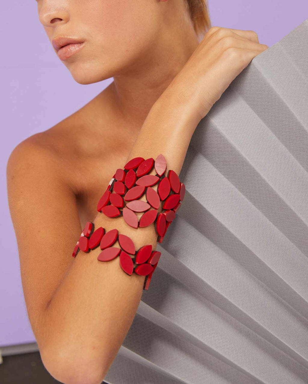 Brazalete Kate Leaves Pequeño - Rojo