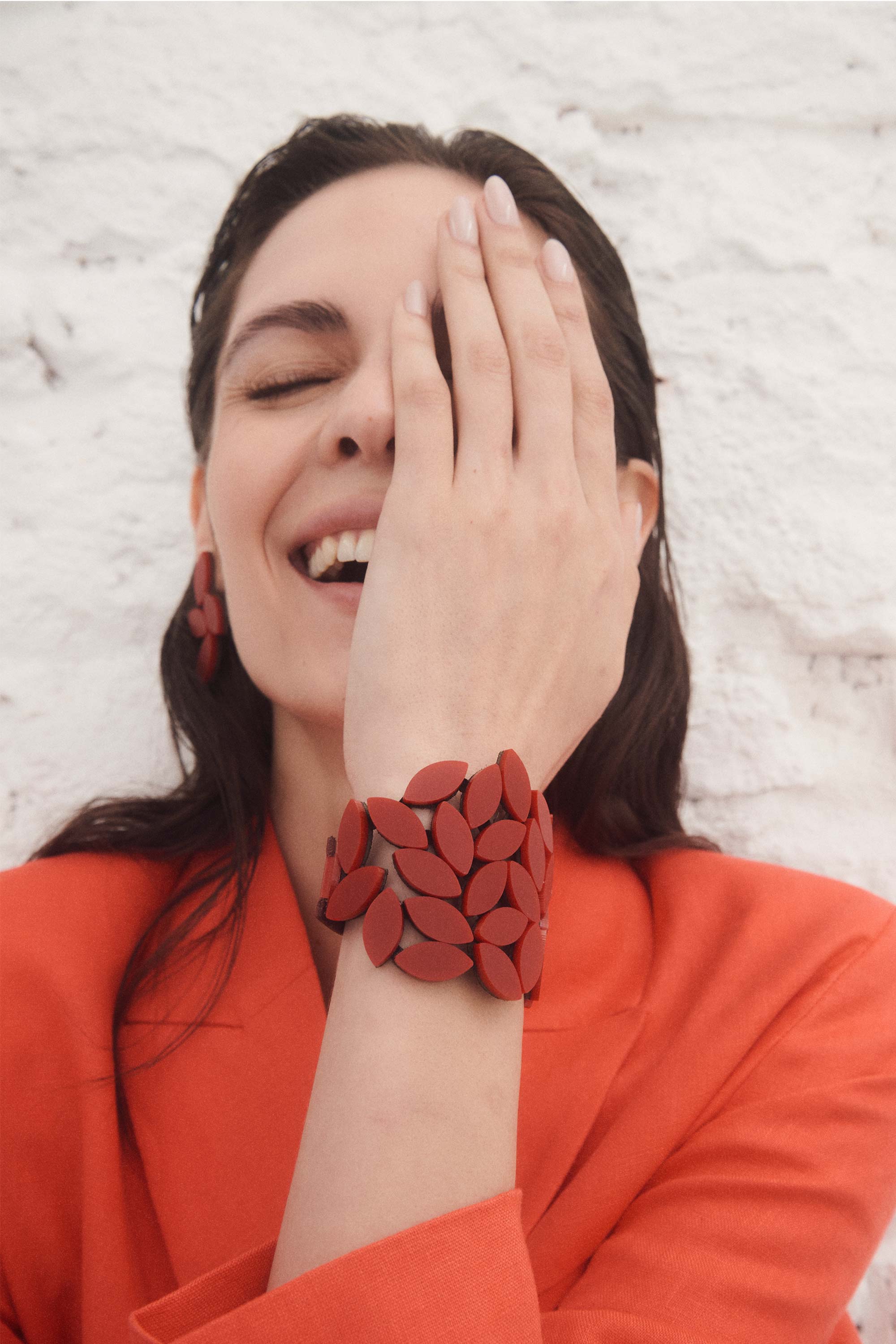 Brazalete Kate Leaves - Rojo