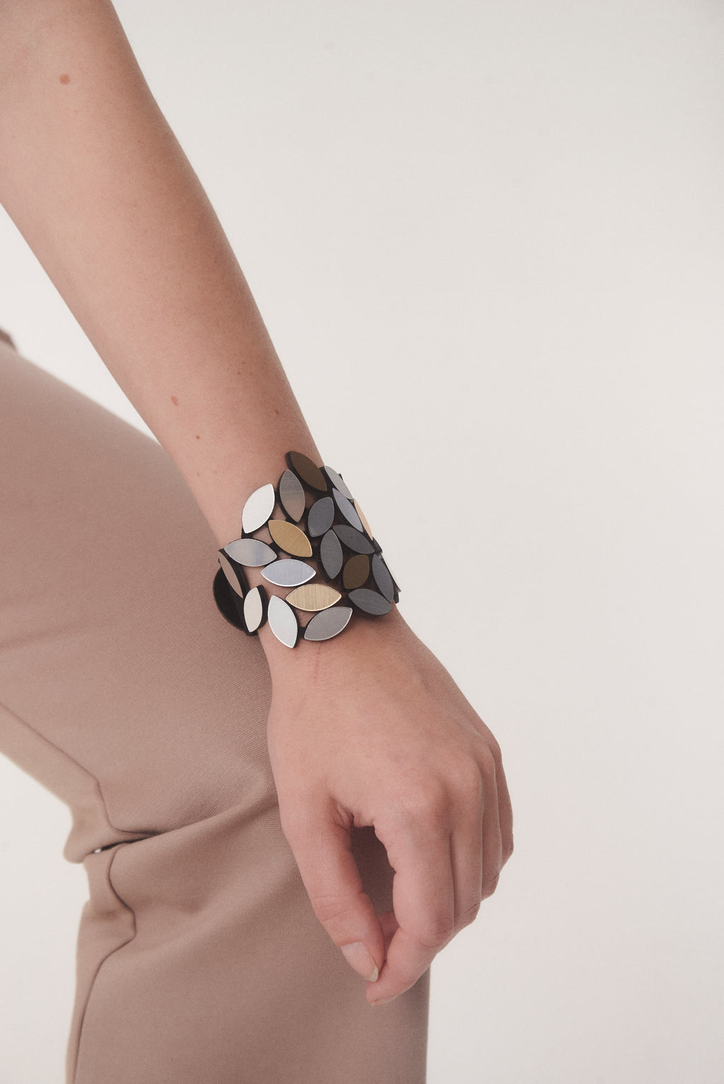 Brazalete Kate Leaves - Plata/Oro