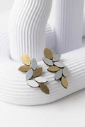 Pendientes Kate Leaves Largos - Plata/Oro - Con Clip