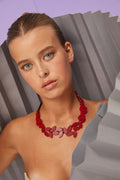 Collar Kate Leaves Mediano - Rojo