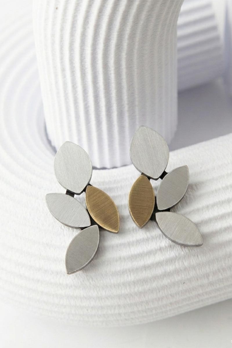 Pendientes Kate Leaves - Plata/Oro