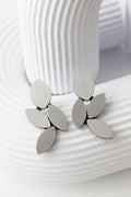 Pendientes Kate Leaves Medianos - Plata - Con Clip