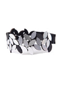 Collar Choker Kate Leaves - Plata/Negro