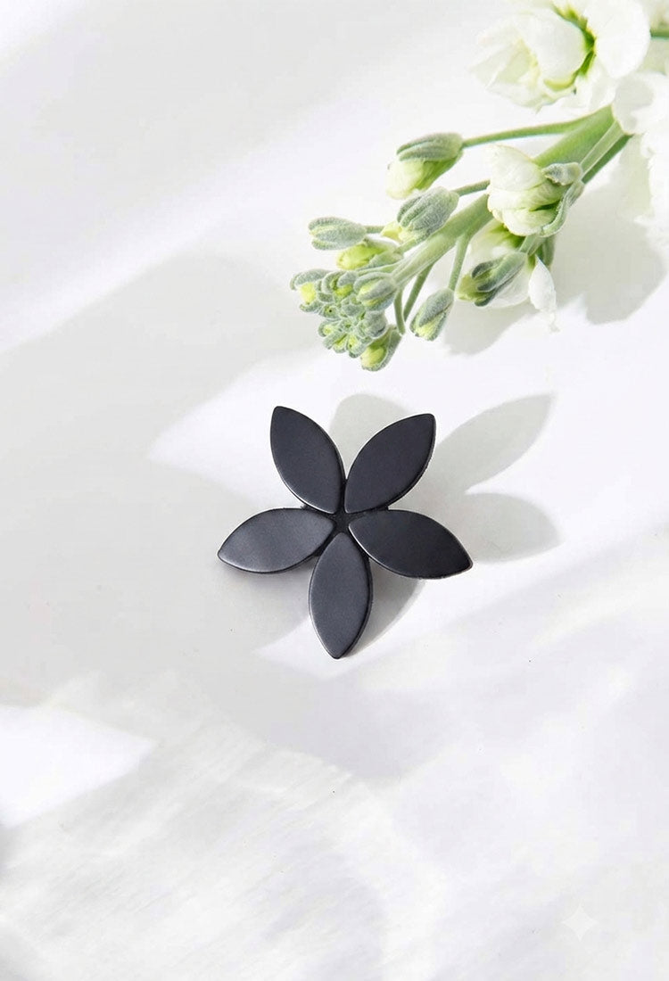 Kate Leaves Pin - Black