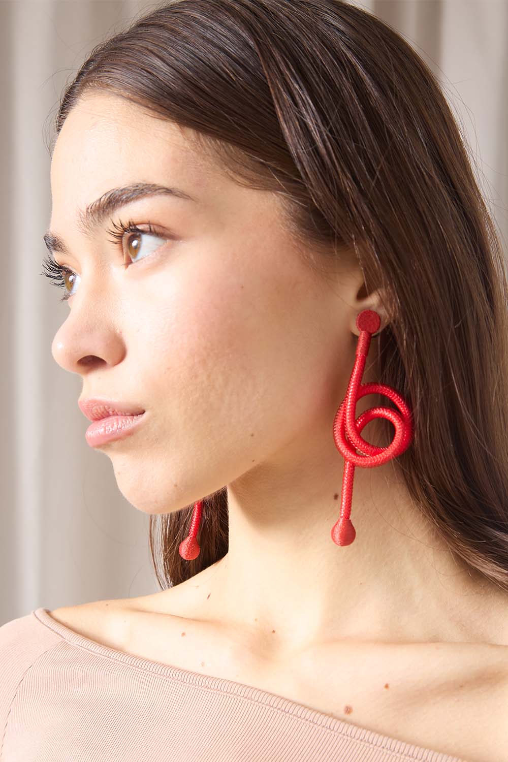 Pendientes Life Nudo - Rojo