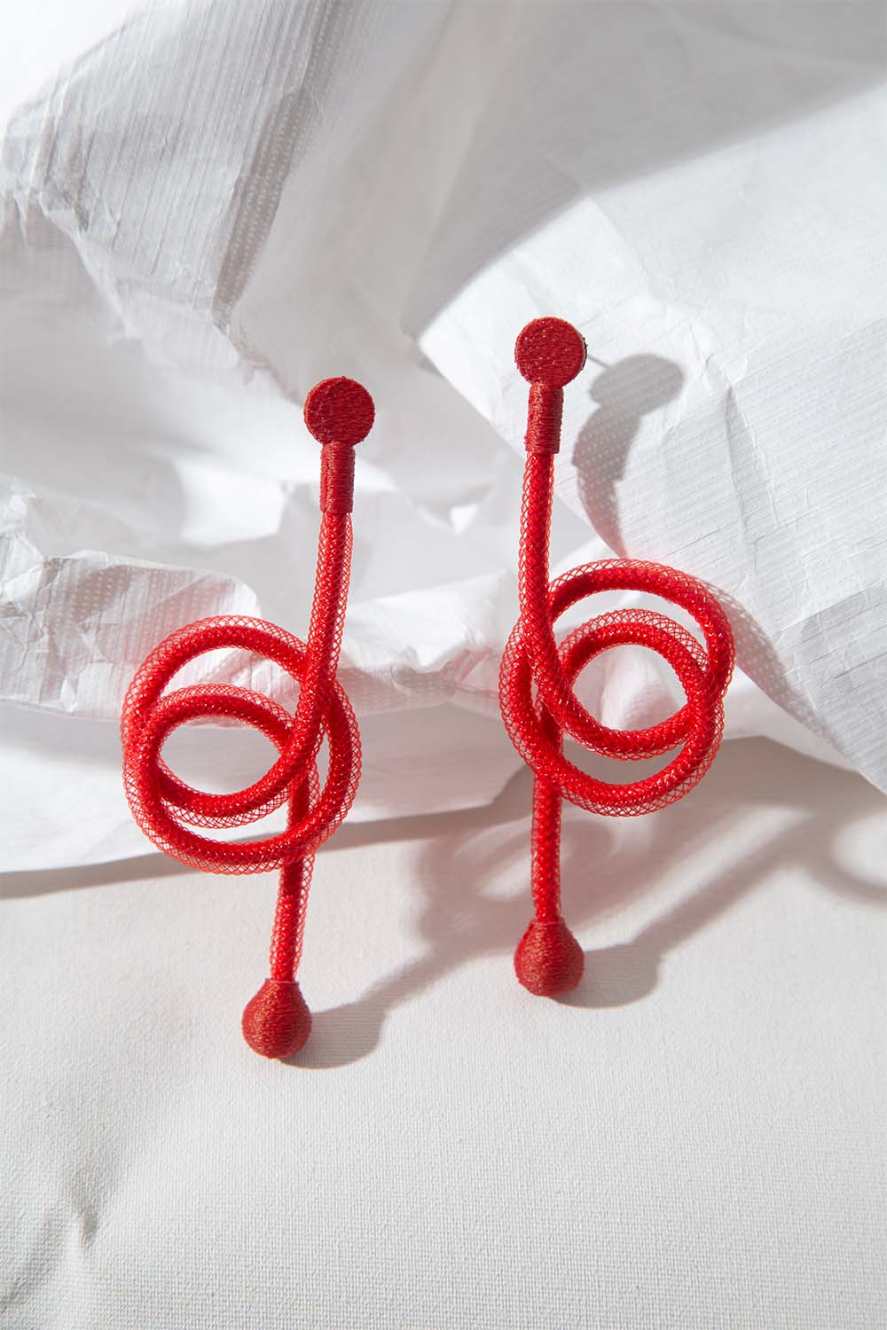 Pendientes Life Nudo - Rojo