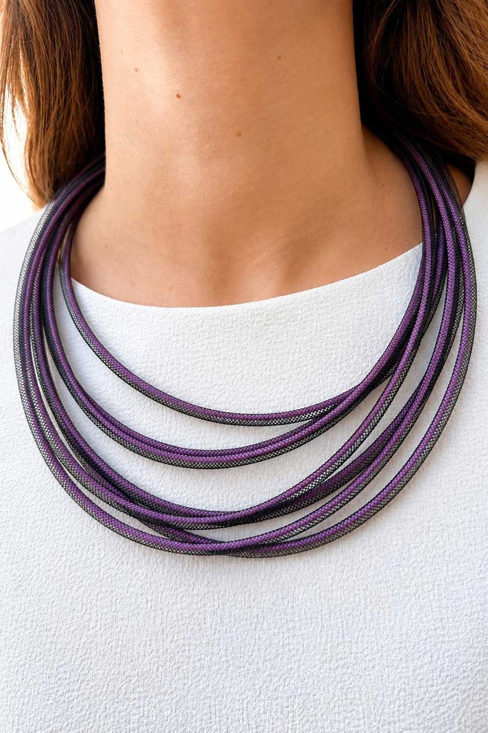 Life Necklace Round - Purple