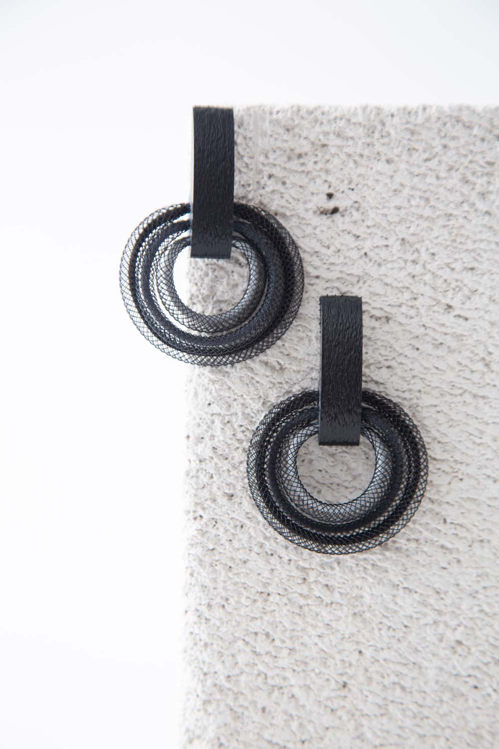 Life Circle Ohrringe - Schwarz/Grau