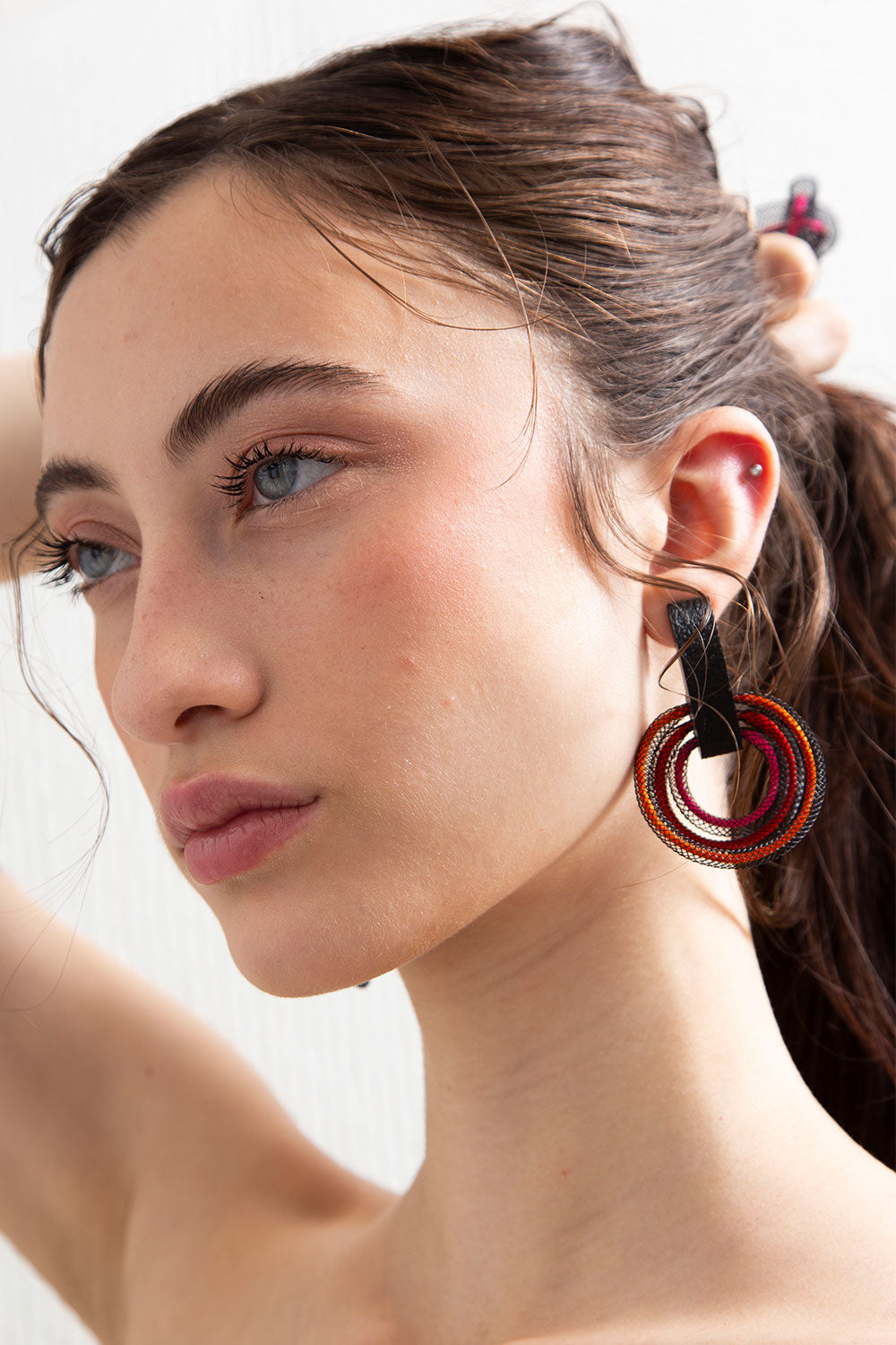 Pendientes Life Círculo - Rojo/Rosa