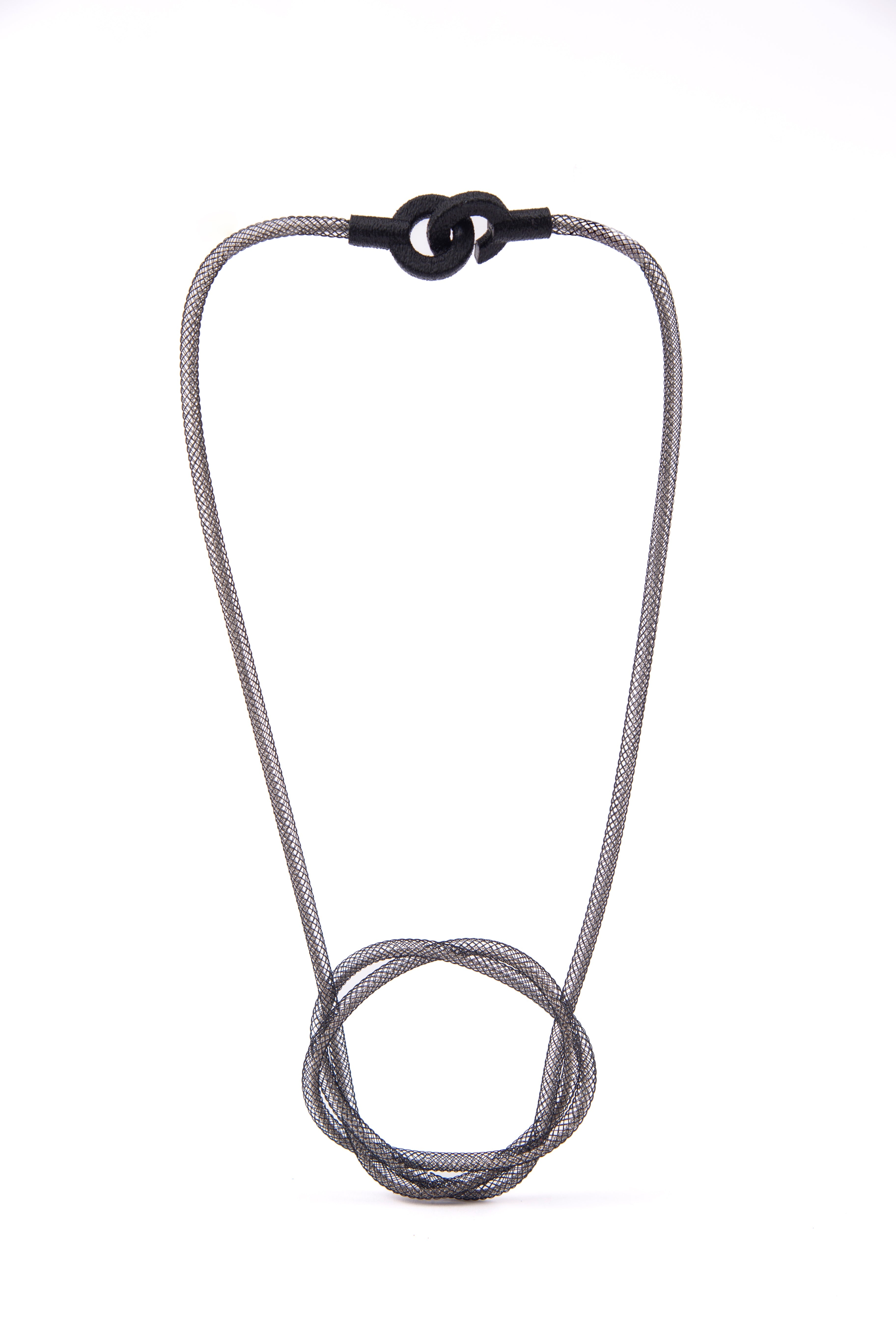 Collar Life Chain - Plata/Negro