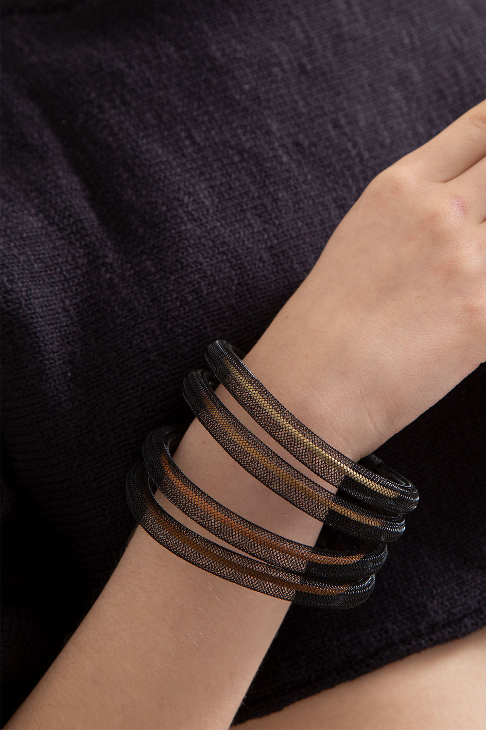 Life Armband 4-lagig - Metallic
