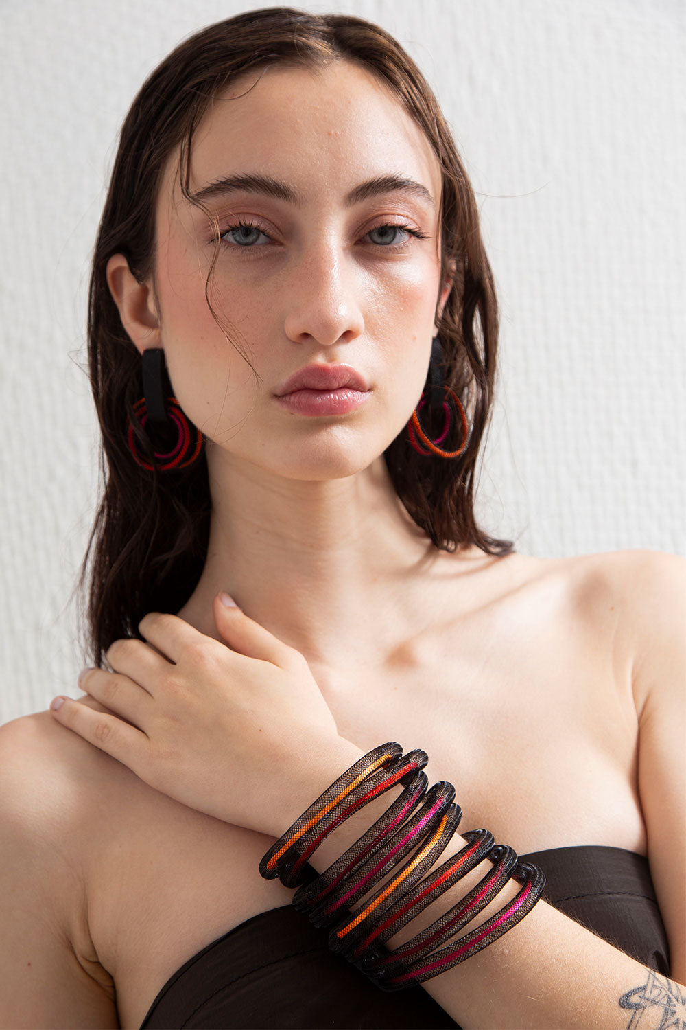 Life Armband 4-lagig – Rot/Pink
