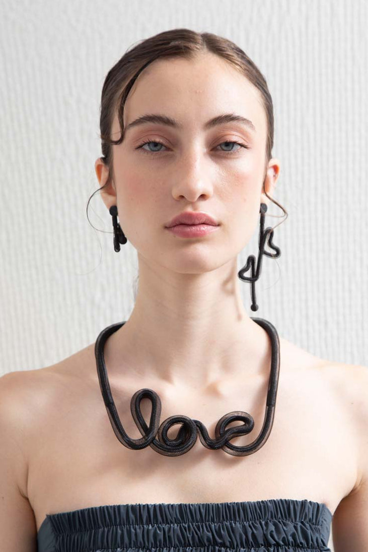 Boucles d'oreilles Life Love - Noir
