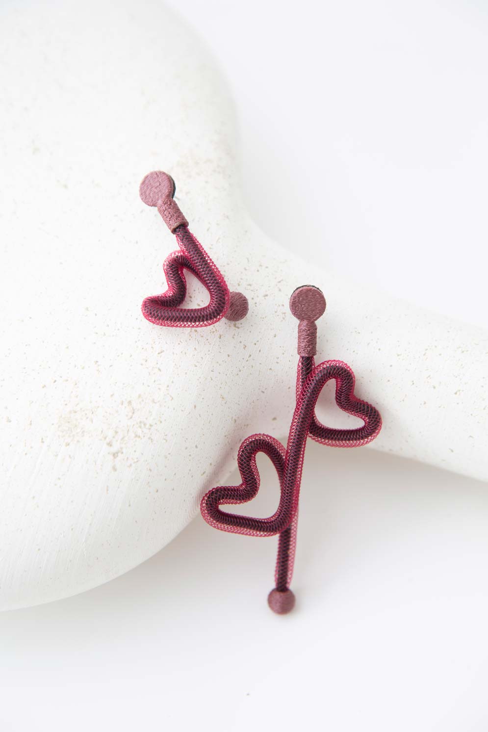 Pendientes Life Love - Burdeos