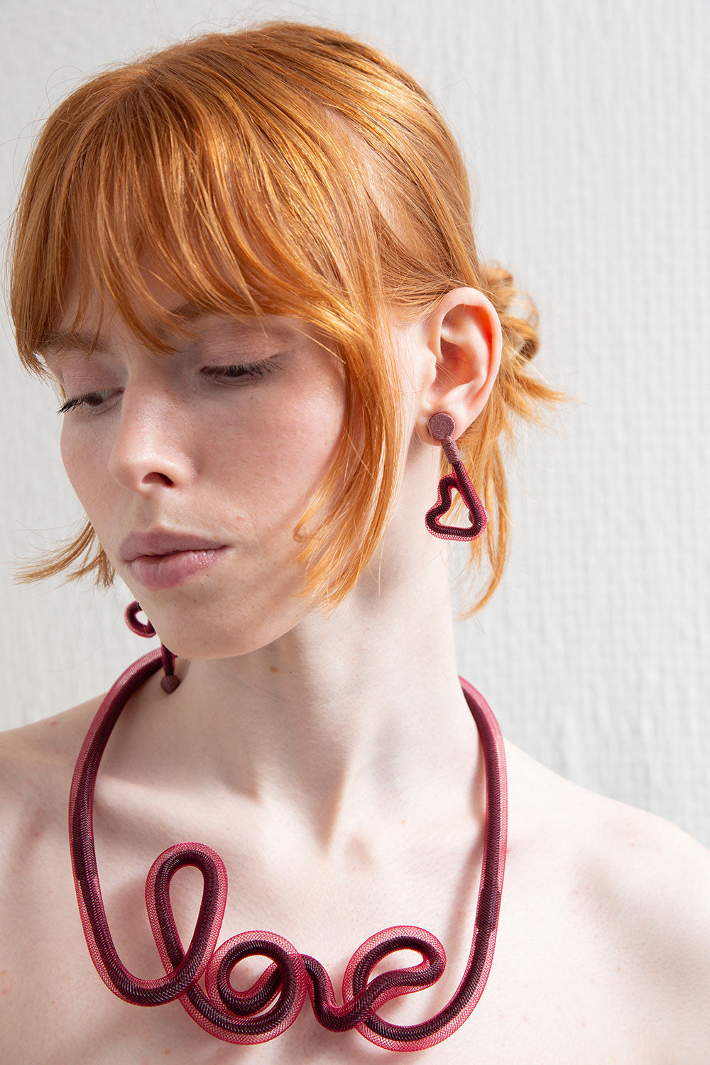 Pendientes Life Love - Burdeos