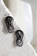 Pendientes Curves Duo - Plata/Negro