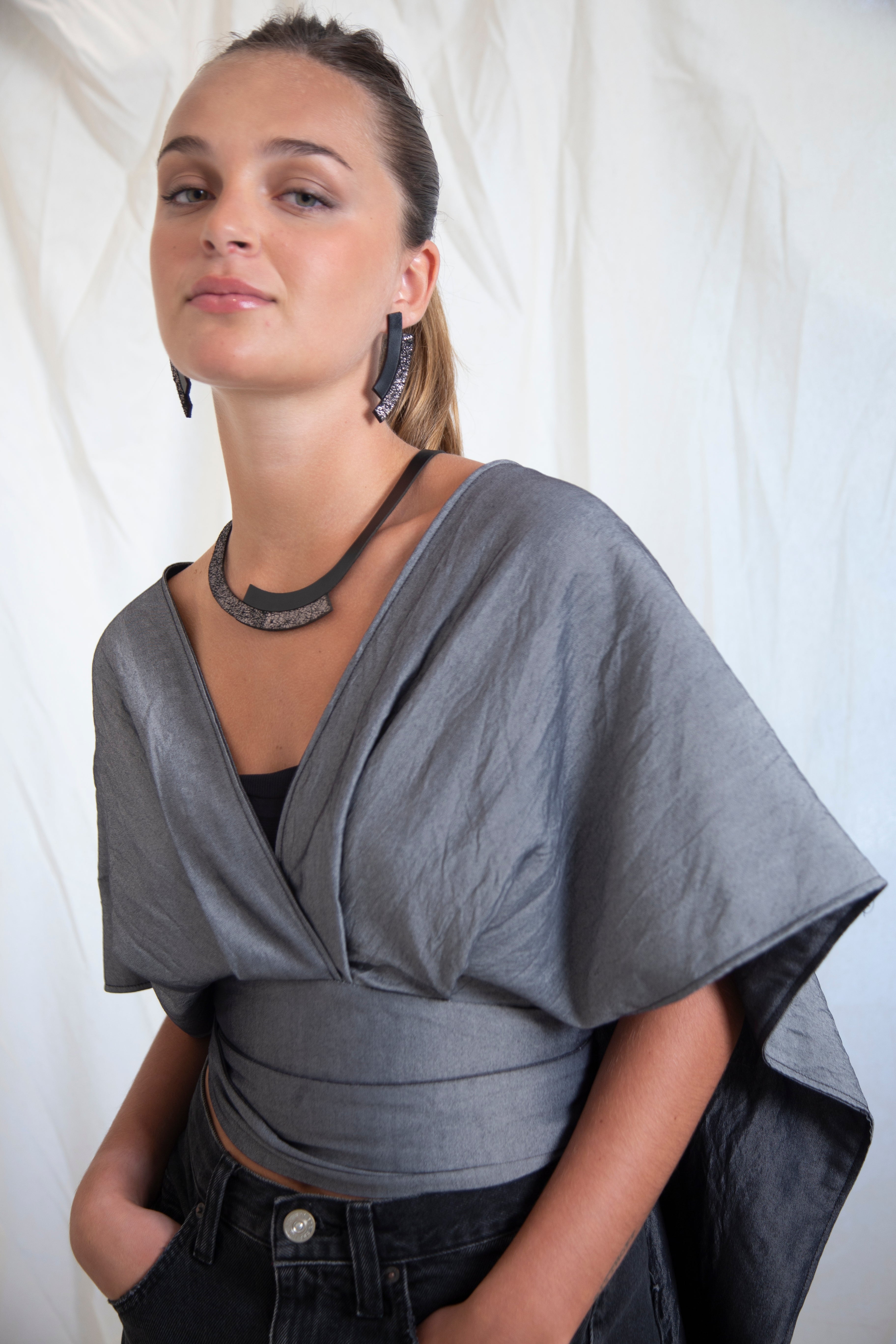 Reversible Denim Blouse