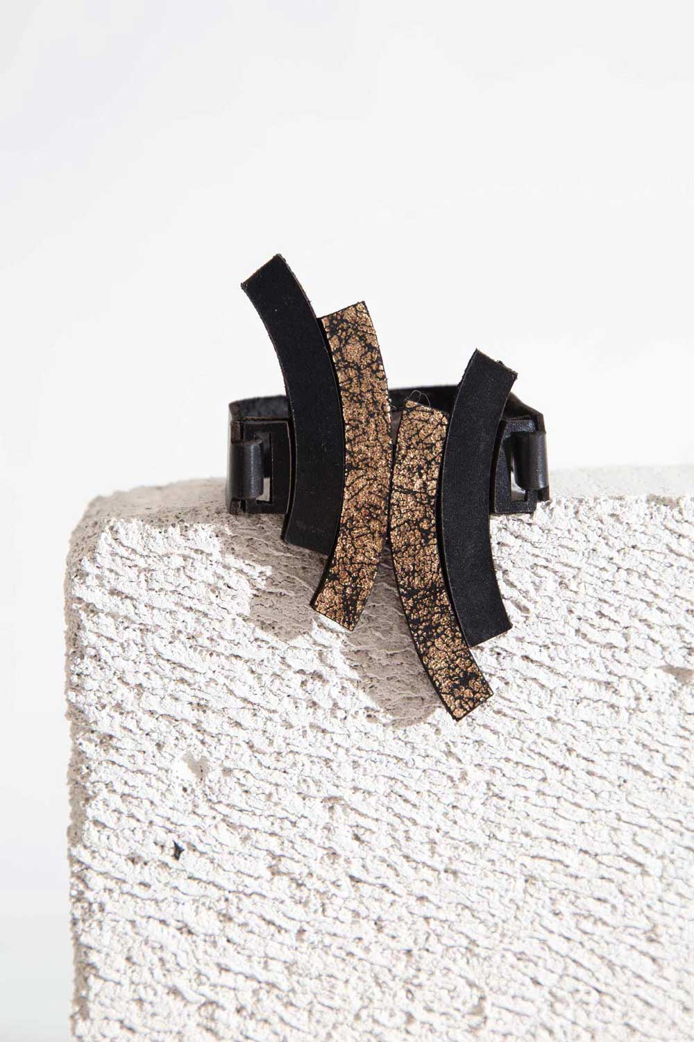 Brazalete Duo - Negro/Oro