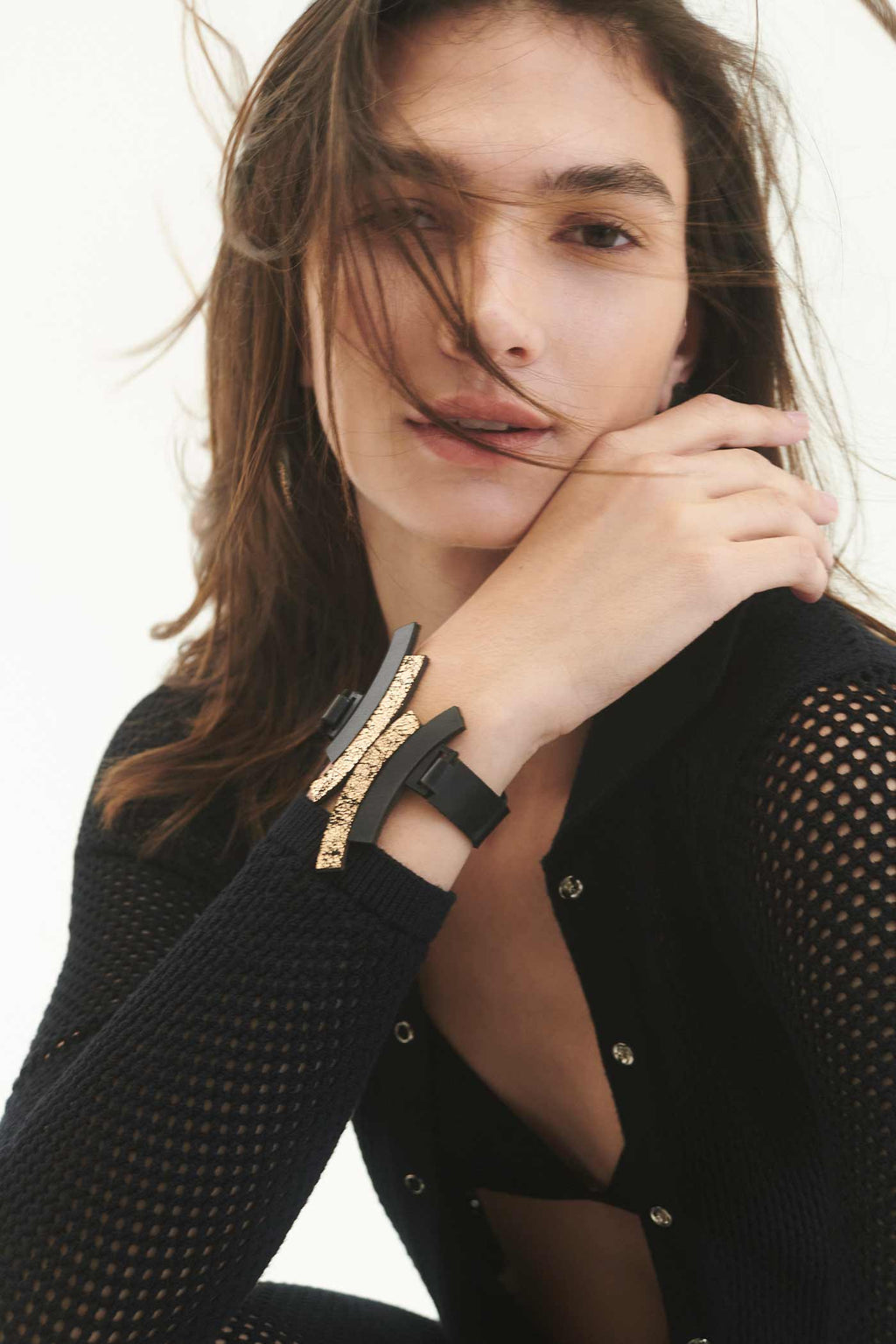 Brazalete Duo - Negro/Oro