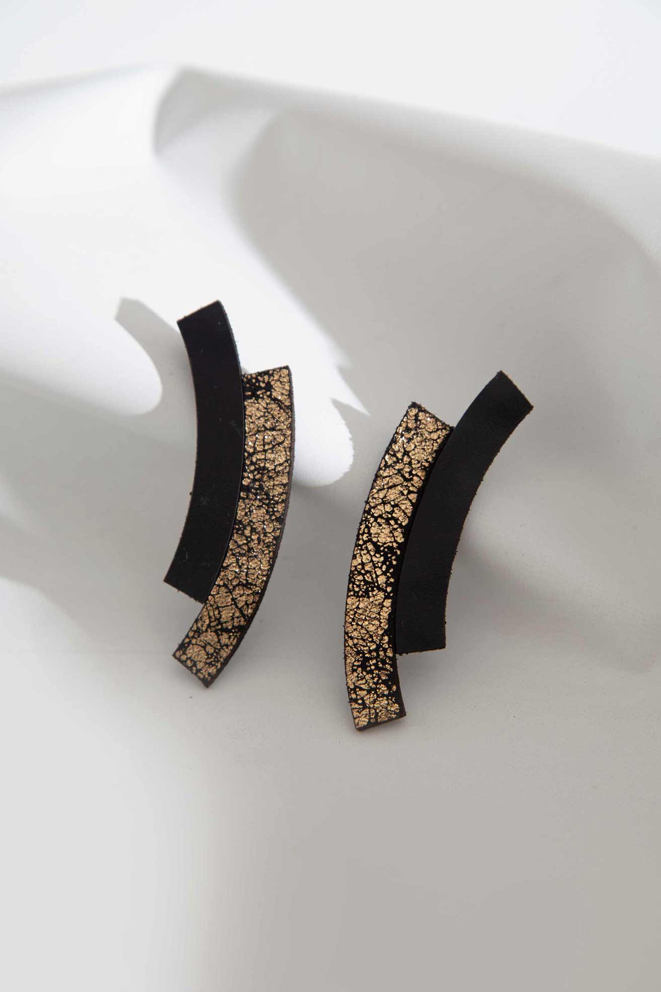Pendientes Duo - Negro/Oro