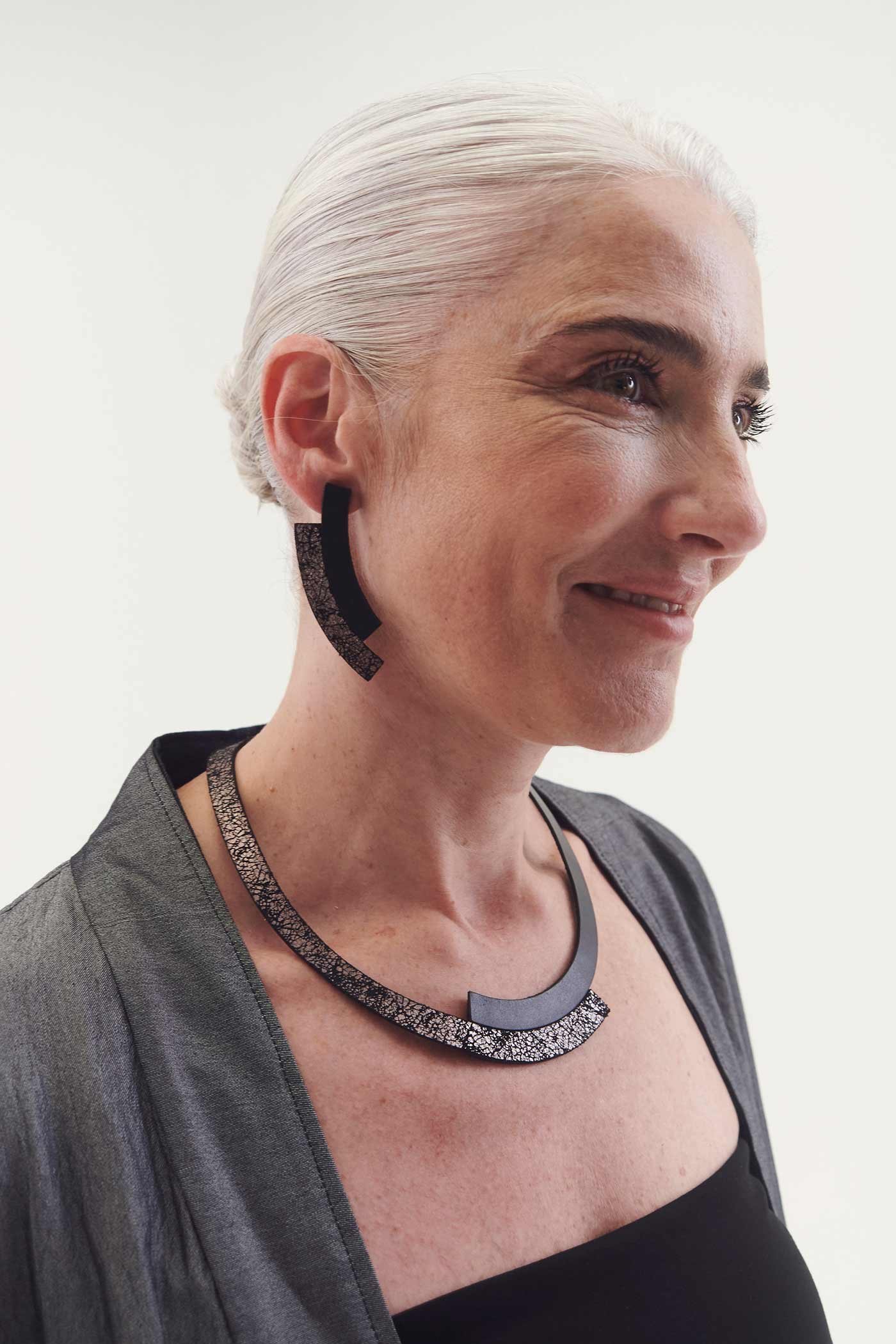 Pendientes Duo - Negro/Peltre